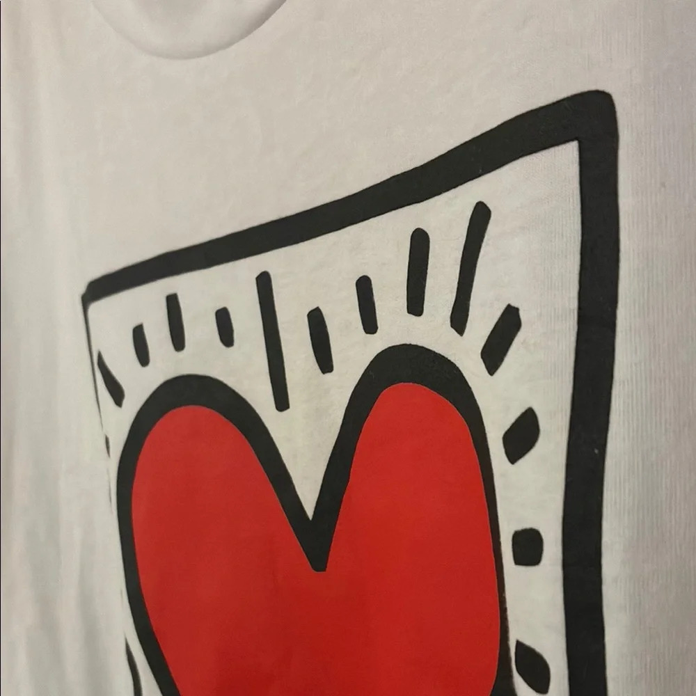 Keith Haring Graphic White T-Shirt sz small - Picture 4 of 5